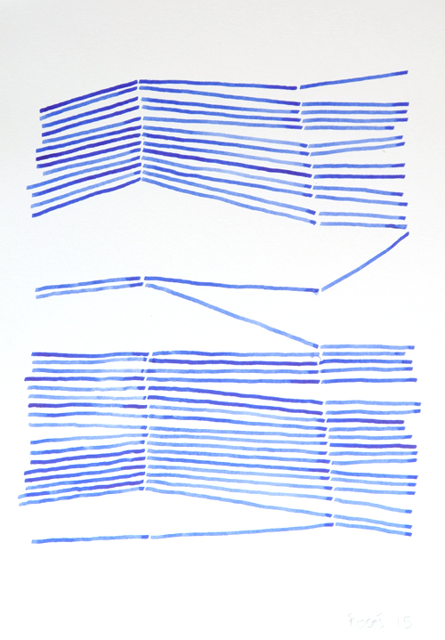 S/T #1, 2015, tinta china sobre papel, 29,7 x 21 cm.